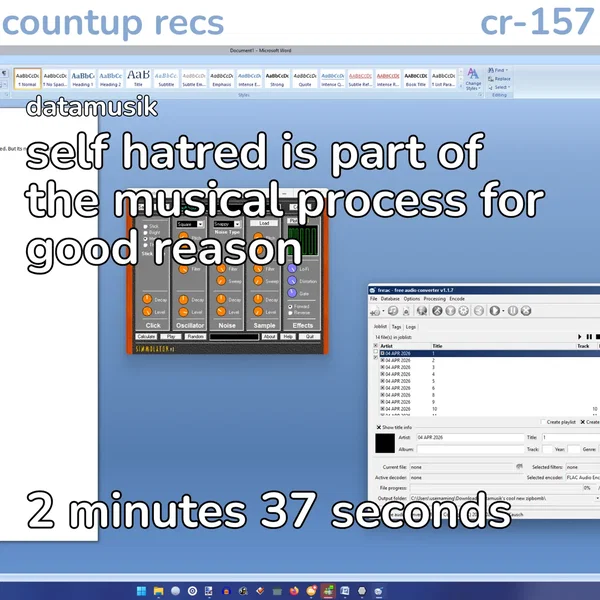 self hatred is part of the musical process for good reason