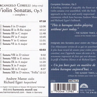 Violin Sonatas, op. 5