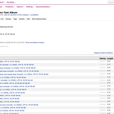 Emoji: The MusicBrainz Test Album