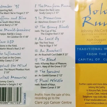 Solo Run by Johnny McCarthy - album cover