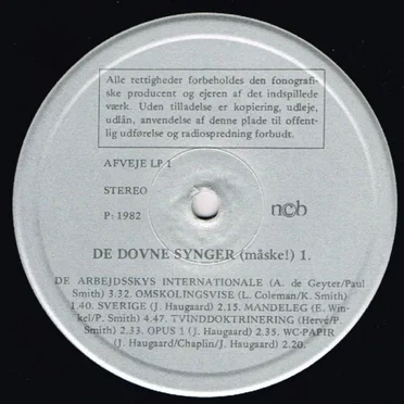 De dovne synger (Måske!)