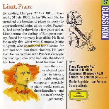 Piano Concerto no. 1 / Sonata in B minor / Hungarian Rhapsody no. 6 / Années de Pèlerinage (excerpts)