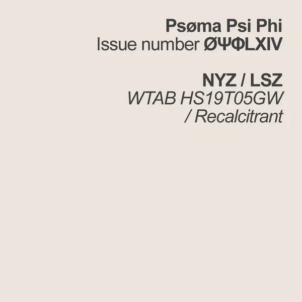 WTAB HS19T05GW / Recalcitrant