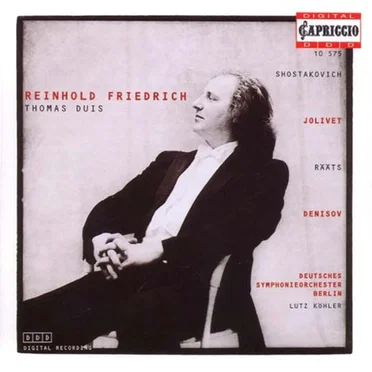 Shostakovich: Konzert Nr. 1, op. 35 / Jolivet: Concertino für Trompete, Streichorchester und Klavier / Konzert für Trompete und Orchester Nr. 2 / Rääts: Konzert für Trompete, Klavier und Streichorchester, op. 92 / Denisov: Con sordino