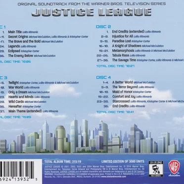 Justice League: Original Soundtrack from the Warner Bros. Television Series by Various Artists - album cover