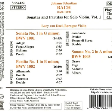 Sonatas and Partitas for Solo Violin, Volume 1