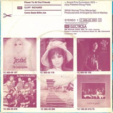 Power to All Our Friends / Come Back Billie Joe