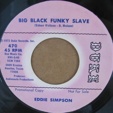 Big Black Funky Slave / Lovin' Season by Eddie Simpson - album cover