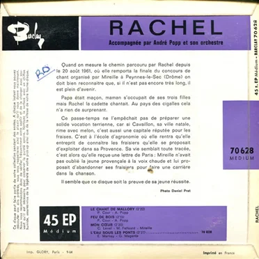 Le Chant De Mallory by Rachel - album cover