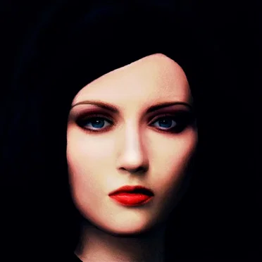 A pair of blue eyes