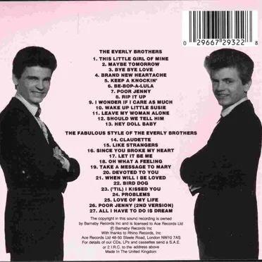 The Everly Brothers / The Fabulous Style of The Everly Brothers