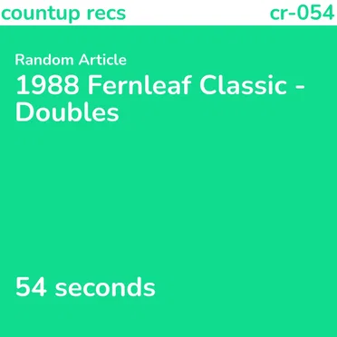 1988 Fernleaf Classic - Doubles