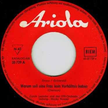 Warum soll eine Frau kein Verhältnis haben / Merci, mon ami