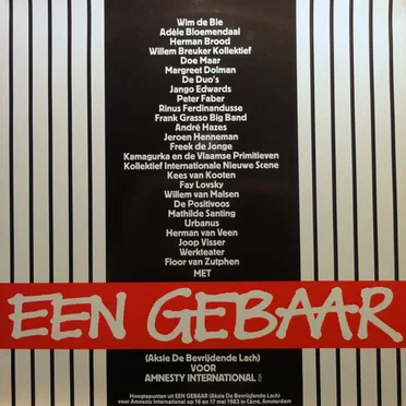Een gebaar (Aksie de bevrijdende lach) voor Amnesty International by Various Artists - album cover