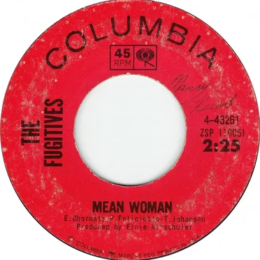 Mean Woman / I'll Be A Man by The Fugitives - album cover