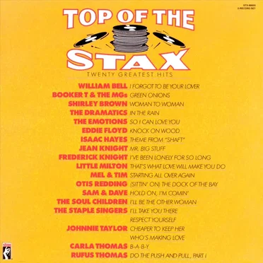 Top of the Stax: Twenty Greatest Hits by Various Artists - album cover