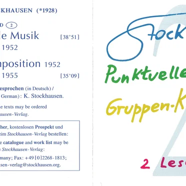 Punktuelle Musik 1952 / Gruppen-Komposition 1952/55: 2 Lesungen by Karlheinz Stockhausen - album cover
