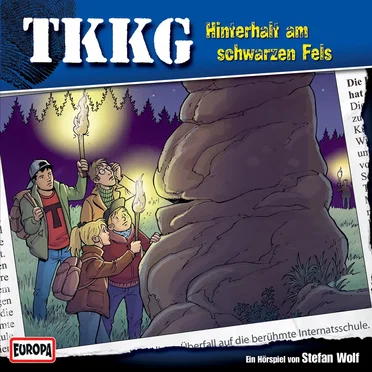 TKKG 145: Hinterhalt am schwarzen Fels by Stefan Wolf - album cover