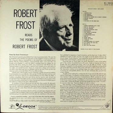 Reads The Poems Of Robert Frost by Robert Frost - album cover