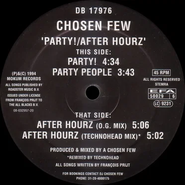 Party! / After Hourz by Chosen Few - album cover