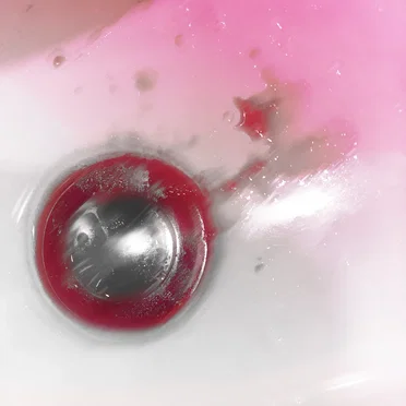 I WATCH BLOOD DRIP FROM MY NOSE
