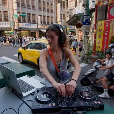 mixing dance music on a street in taiwan by MAYV - album cover