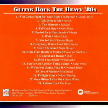 Guitar Rock: The Heavy ’80s by Various Artists - album cover