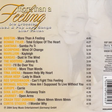 More Than a Feeling: Die grössten Rock & Pop Love Songs aller Zeiten by Various Artists - album cover