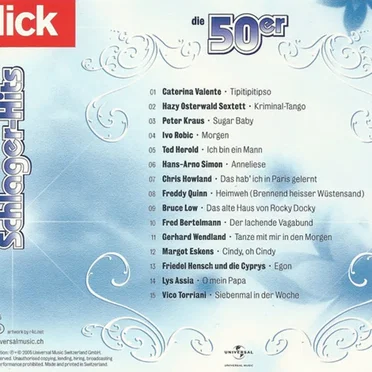 Blick auf 50 Jahre Schlager-Hits: die 50er by Various Artists - album cover