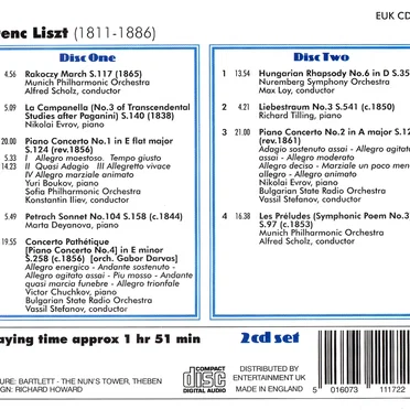 Hungarian Rhapsody no. 6 / Liebestraum no. 3 / Piano Concertos 1 & 2