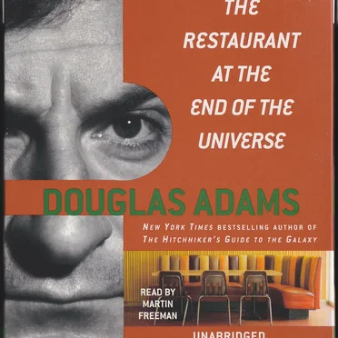 The Restaurant at the End of the Universe by Douglas Adams - album cover