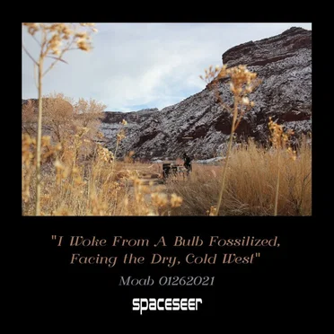 Live in Moab 01262021: "I Woke From A Bulb Fossilized, Facing the Dry, Cold West"