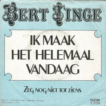 Ik maak het helemaal vandaag