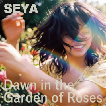 Dawn in the garden of roses