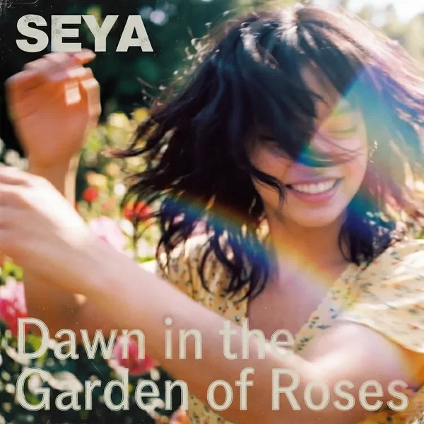 Dawn in the garden of roses