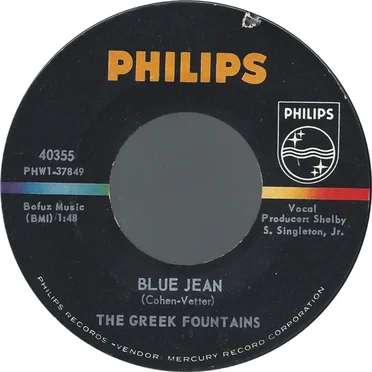 Blue Jean / Countin' The Steps by The Greek Fountains - album cover