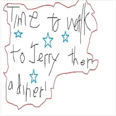 Time to walk to Jerry then a diner