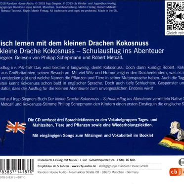 Der kleine Drache Kokosnuss - Schulausflug ins Abenteuer - Englisch lernen by Ingo Siegner - album cover