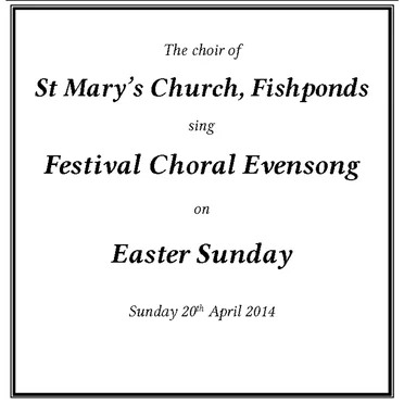 Easter 2014 by Choir of St Mary’s, Fishponds - album cover
