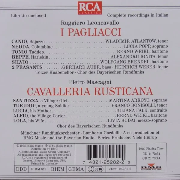 Leoncavallo: I Pagliacci / Mascagni: Cavalleria rusticana