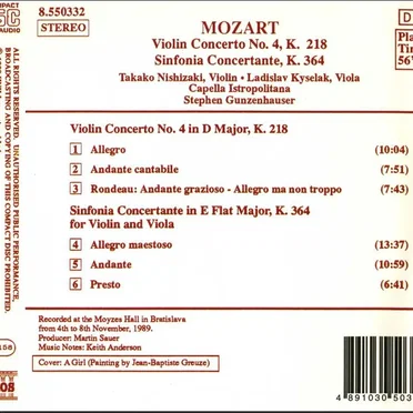 Violin Concerto no. 4 / Sinfonia Concertante