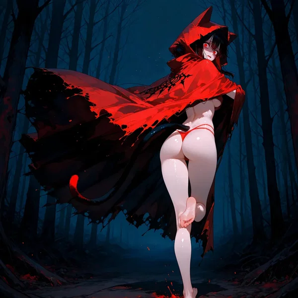 Hooded in Red