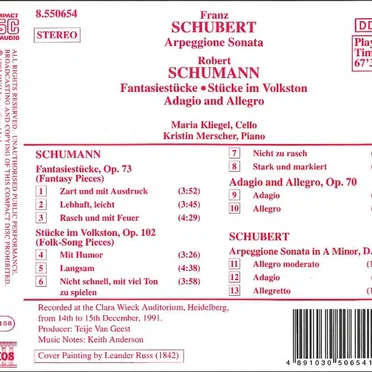 Schubert: Arpeggione Sonata / Schumann: Fantasiestücke / Stücke im Volkston / Adagio and Allegro