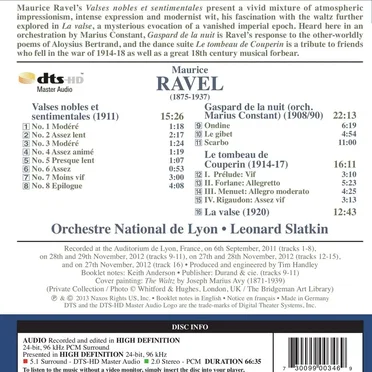 Orchestral Works 2: Valses nobles et sentimentales / Gaspard de la nuit / Le Tombeau de Couperin / La Valse