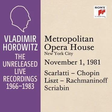 Vladimir Horowitz in Recital at the Metropolitan Opera House New York City November 1 1981