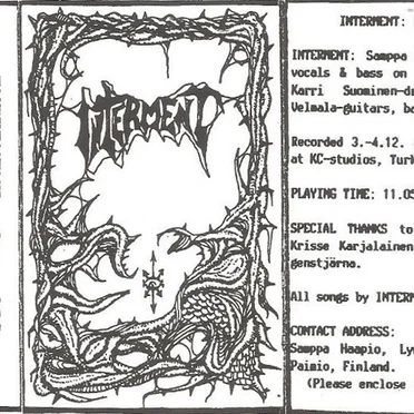 Demo '90 by Interment - album cover