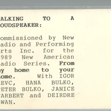 Talking to a Loudspeaker by Dan Lander - album cover