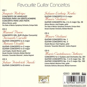 Favourite Guitar Concertos by Various Artists - album cover