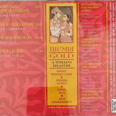 Thumri Gold : A Timeless Treasure by Various Artists - album cover