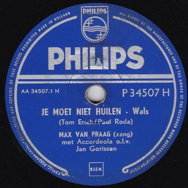 Je moet niet huilen / Maar je weet wel.....